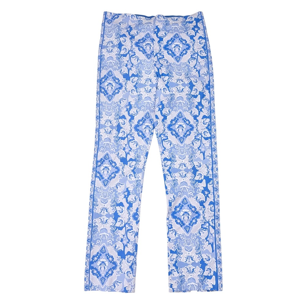 Gretchen Scott Pants Womens Size Medium Blue Floral Paisley - Lot of 2 - Preppy - Picture 4 of 9